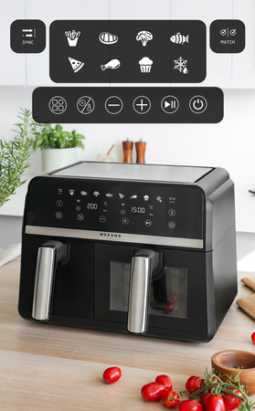 Frytkownica beztłuszczowa Mozano DuoFry Unlimited 2600W 5,5L + 3,5L