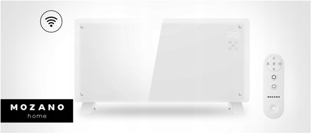 Grzejnik Szklany Elektryczny 2000W WiFi PILOT Biały