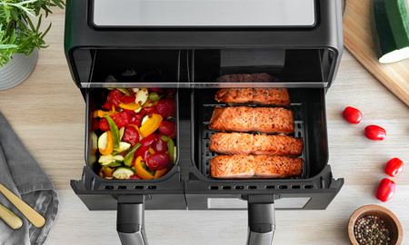 Frytkownica beztłuszczowa Mozano DuoFry Unlimited 2600W 5,5L + 3,5L