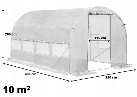 Folia Na Tunel 10m2 Biała