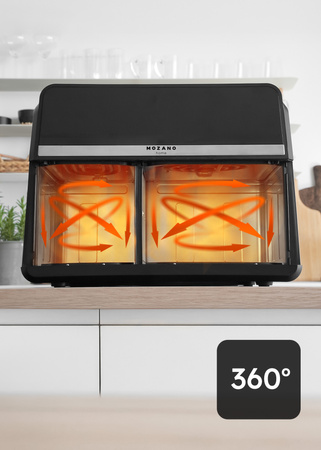Frytkownica beztłuszczowa Mozano DuoFry Unlimited 2600W 5,5L + 3,5L