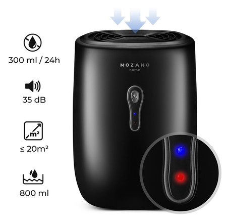 Osuszacz powietrza Mozano Dry Vac 30W 800ml Czarny