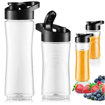 Zestaw 2 Czarnych Bidonów Podróżnych do Blendera Mozano Nutri Sport