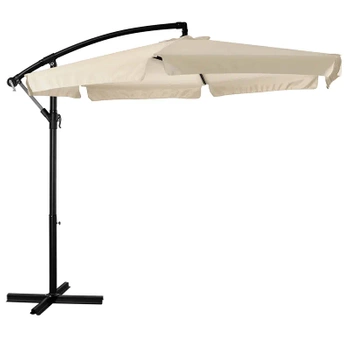 Parasol Ogrodowy z Wysięgnikiem 350cm Beżowy