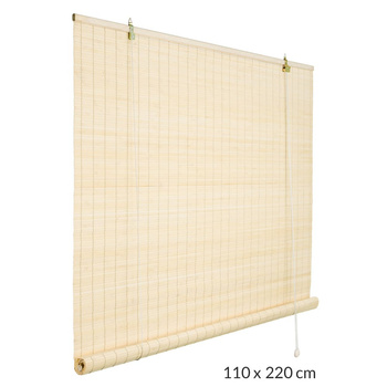 Roleta Bambusowa Półzaciemniająca 110x220cm Bambus