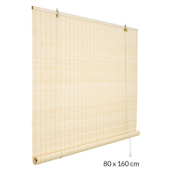 Roleta Bambusowa Półzaciemniająca 80x160cm Bambus